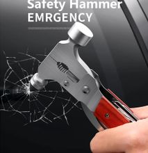 16-in-1 Car Safety Cone & Claw Hammer Multi-functional Tool Combination Knife Pliers Folding Outdoor Equipment