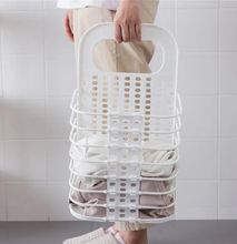Plastic Wall Mounted Laundry Hamper for Dirty Clothes, Storage Basket Hanging, Toiletry Organizer Basket