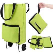 Foldable Shopping Trolley Bag with Wheels Collapsible Shopping Cart
