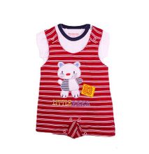 2 Pc Dungaree Set( White t-shirt And Dungaree) - Multicoloured