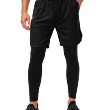 2 in 1 Compression Running Pants Shorts