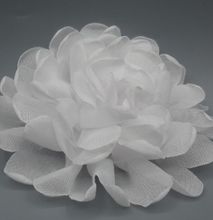 Vintage Burn Edge Chiffon Flower For Children Hair Accessories Artificial Fabric Flowers For Headbands