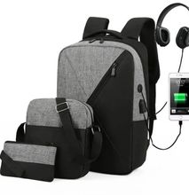 3 in1 Backpack with USB headphone port bag