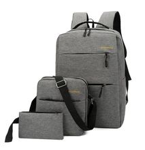 3 in1 Grey Backpack with USB headphone port bag