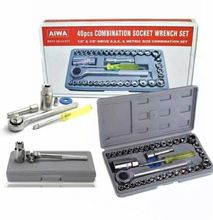 40Pcs Socket Set 1/4 Car Tool Kit Ratchet Wrench Combination