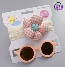 Fashionable Baby Girl Sunglasses & Headband Set (0-3 Yrs)