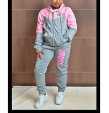 Fashion Warm Hooded Coat and Pants Woolen Tracksuits For Girls