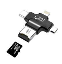 4 in 1 Micro SD Card Reader USB2.0 Micro USB Type C OTG HUB Adapter TF Flash Memory Card Reader