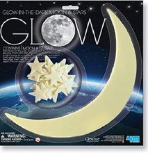 4M Glow In The Dark Large Moon And Stars