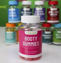 60 Booty Gummies - Dietary Supplements - Vegan Friendly - Butt And Hips Enlargement Enhancement Boosters For Women