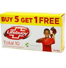 Lifebuoy Soap Total Value Pack 6x75g Lifebuoy
