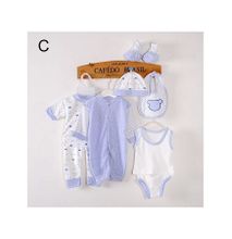 8 Piece Baby Cloth cotton set- Blue theme
