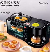 Sokany BREAKFAST MAKER 3 IN 1 1250W COFFEE MAKER , OVEN AND TOASTER