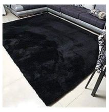 Home Fluffy Carpets- Black