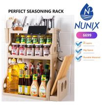 Nunix Perfect Seasoning & Spices Organizer Rack 3 Tier