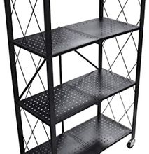 Fordable Kitchen Metalic storage Rack with wheels