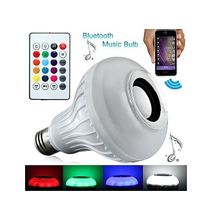 Color Bulb Light Bluetooth Control Smart Music Audio Speaker - White