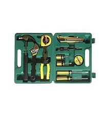 Durable 12 Pieces Home Portable Multi-functional Toolbox - Green