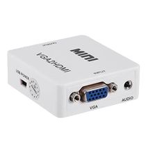 Microware Mini VGA to HDMI Converter 1080P VGA2HDMI Adapter for PC Lap DVD to HDTV Projector with HDMI2VGA Converter