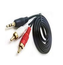 Stereo Audio Aux Cable Jack Cord For Phones, Headphones, Tablets PCs MP3 Players (2 way)