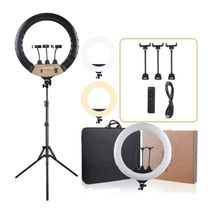 Generic 18 Inch 45cm 45W CE Remote Control Dimmable Live Video Makeup LED Photographic Ring Fill Light With 2.1m Tripod Stand
