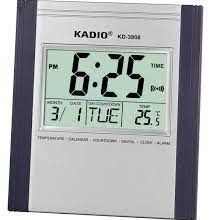 KADIO electric clock, large screen, Display: calendar temperature alarm clock
