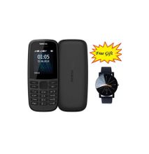 Nokia 105 - Black - Dual Sim+FREE Watch