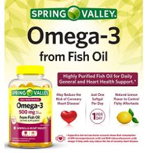 Spring valley Fish Oil Softgels, Heart,Immune,Eye,Brain,Skin,Joint Health