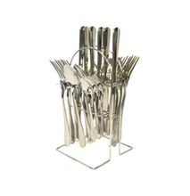 Generic 24 Pcs Stainless Steel Cutlery Set Cutlery + Rack .