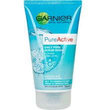 Garnier Pure Active Daily Pore Scrub Wash 150ml
