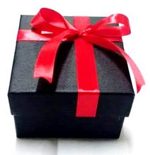 Black cardboard gift box