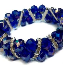 Womens Blue Crystal Bracelet