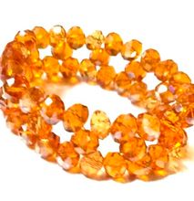 Womens Orange crystal Bracelet