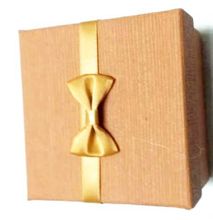 Golden cardboard gift box