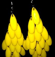 Womens Yellow chandelier earrings