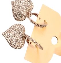 Womens Gold Tone Heart Earrings