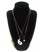 Tai Chi Flower Silver Necklace