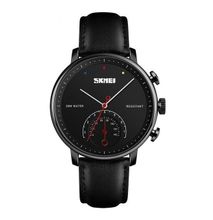 Brand, or Collection Name SKMEI Part Number SKMEI-1399-black Item Shape Round Dial window material type Glass Display Type Analog Clasp Buckle Case material Zinc Alloy Case diameter 4.20 centimeters Case Thickness 1.20 centimeters Band Material Leather B