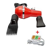 Fransen Blow Dryer with FREE 4-way Socket Extension Cable - Red