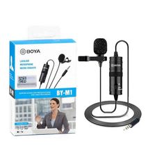 BOYA BY-M1 3.5mm Lavalier Lapel Microphone Smartphone DSLR Recording Video Record Microphone for iPhone 12 Pro Max Live