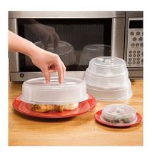 Ventilated Microwave Plate Covers Clear 3pcs