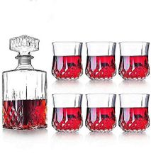 whiskey decanter with 6 Glasses Crystal normal