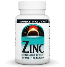 Source Naturals Zinc Chelated 50Mg 100Tabs