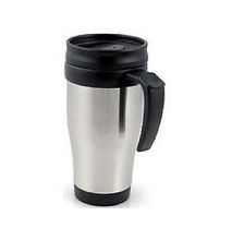Coffee/Tea Travel Mug Stainless Steel Vacuum Flask Silver and Black