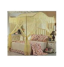 Beautiful curved mosquito net with metallic stand 5*6-cream