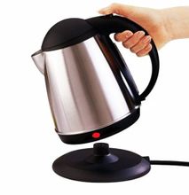 AILYONS Silver & Black Cordless Stainless Steel Electric Kettle