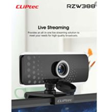 Cliptec 1080P Full Hd Wide-Angle Webcam (Hallo)-Black