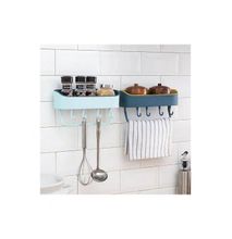 Rectangular Bathroom Shelf +4 Hooks&towel Hanger