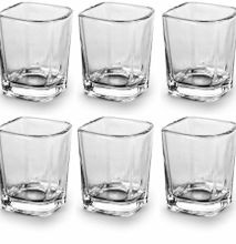Unique Whiskey glasses crystal clear 6 pcs