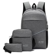 Fashion Canvas 3In1 Laptop Backpacks - Grey